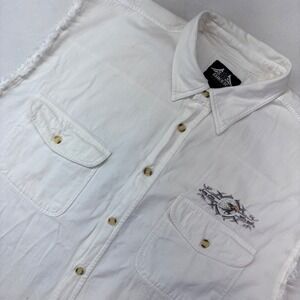 Biker Design Sleeveless Denim Vest XL Eagle Graphic Biketoberfest Daytona Beach